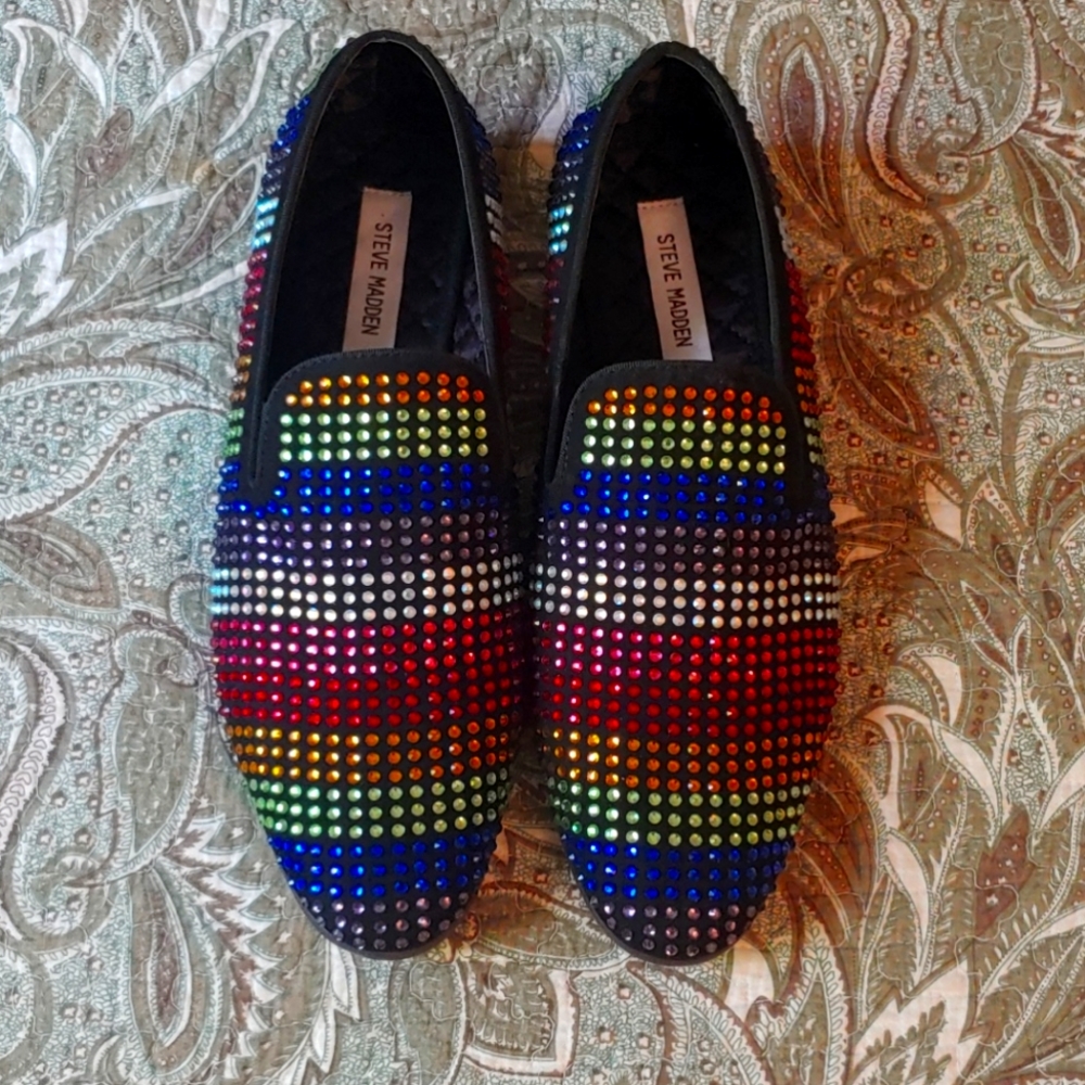 Steve Madden rainbow loafers (MEN'S size 9)